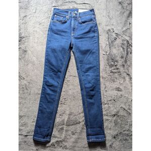 Rag & Bone High Rise Ankle Skinny Jeans Women's Size 24 Medium Wash